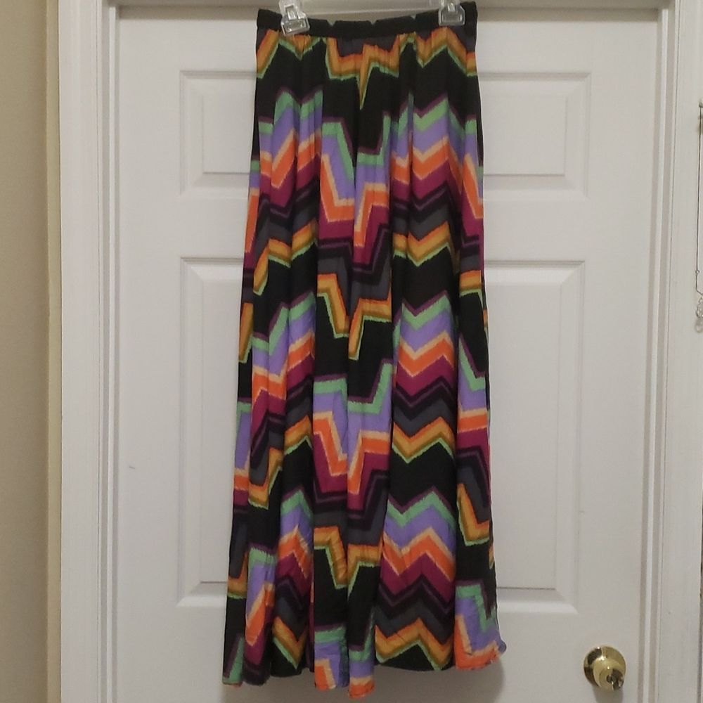 Colorful Chevron Maxi Skirt